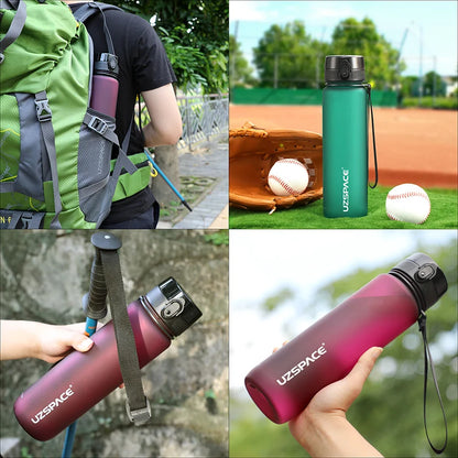 500/800/1000ml Sports Water Bottle Portable Leakproof Shaker Drinkware Outdoor Tour Gym Fitness Cup Tritan Plastic Jugs BPA Free