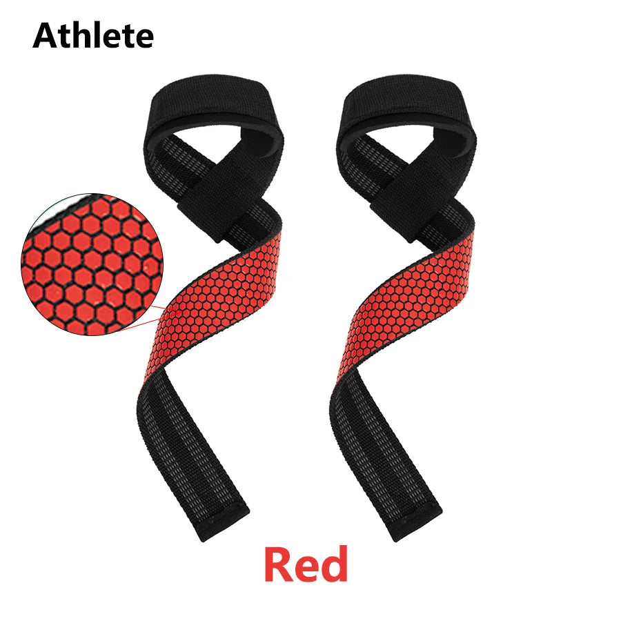 Weight lifting Wrist Straps Strength Training Lift Exercise Wrist Wrap Adjustable Non-Slip Gel Grip Band Fitness Bodybuilding