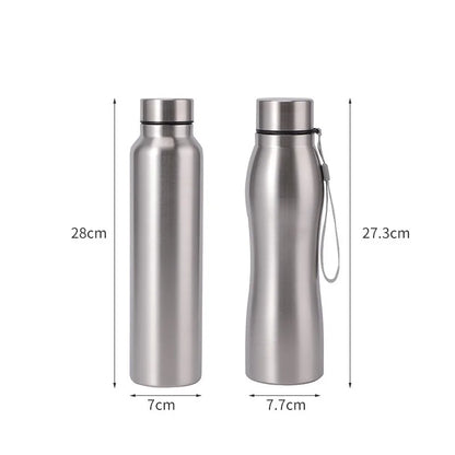 1000ML Stainless Steel Sport Bottle Single-Layer Red Water Cup Metal Flask Drinkware Camping Sports Gym