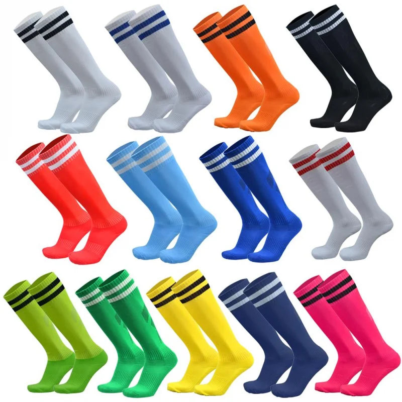 1 Pair Football Sports Socks Long  Knee Cotton Spandex Kids   Legging Stockings Soccer Baseball Ankle Adults Children Socks