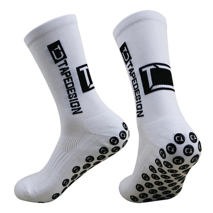 1 Pair Non Slip Soccer Socks Men Non Skid Grip Football Basketball Sport Cycling Socks