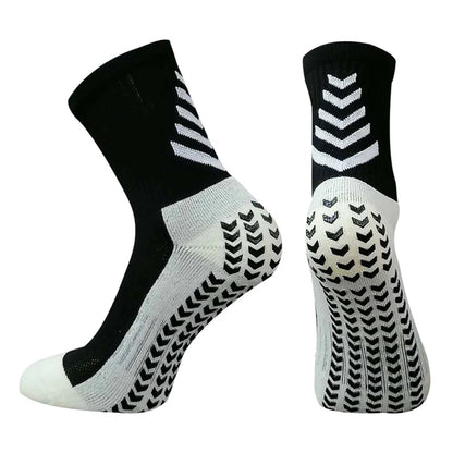 1 Pairs Men Women Soft Football Socks Running Breathable Anti-slip Soccer Basketball Cycling Sports Grip Socks