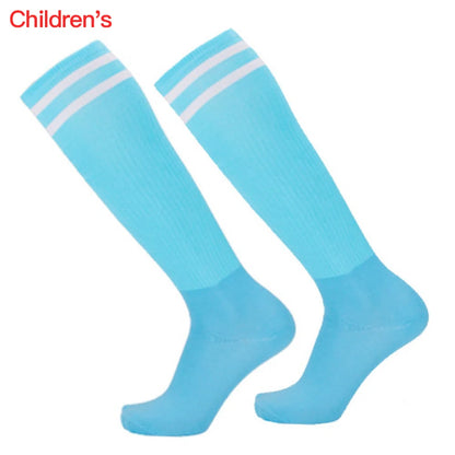 1 Pair Football Sports Socks Long  Knee Cotton Spandex Kids   Legging Stockings Soccer Baseball Ankle Adults Children Socks