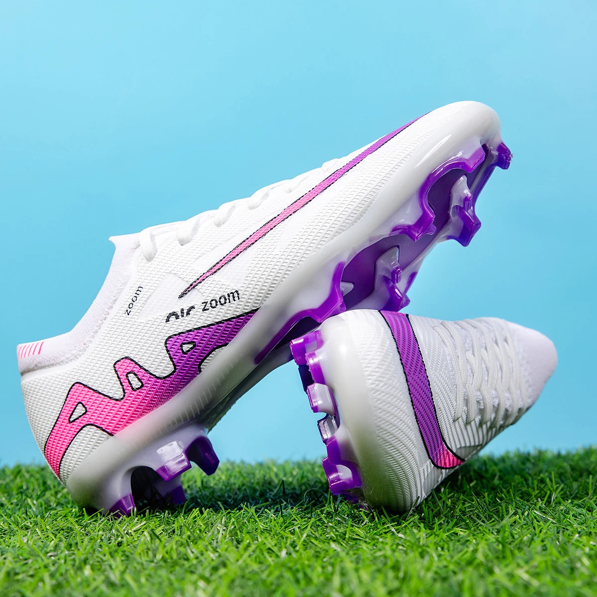 Sports Football Shoes FG/AG Long Nail Teenagers Artificial Grassland Comfortable Training Shoes Adult Low-Tops Soccer Shoes