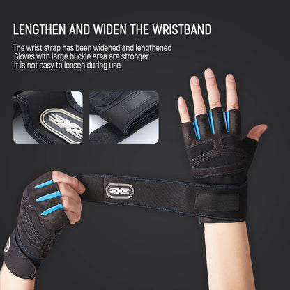 ﻿Breathable Cycling Gloves MTB Road Bike Cycling Half Finger Gloves for Fitness Heavyweight Training Sports Cycling Equipment