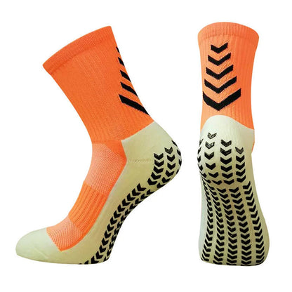 1 Pairs Men Women Soft Football Socks Running Breathable Anti-slip Soccer Basketball Cycling Sports Grip Socks