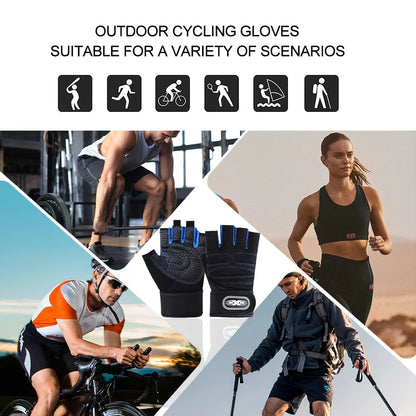 ﻿Breathable Cycling Gloves MTB Road Bike Cycling Half Finger Gloves for Fitness Heavyweight Training Sports Cycling Equipment