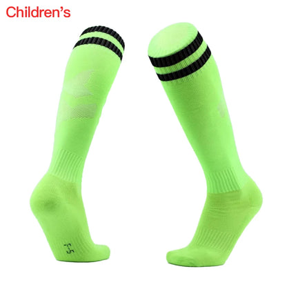 1 Pair Football Sports Socks Long  Knee Cotton Spandex Kids   Legging Stockings Soccer Baseball Ankle Adults Children Socks