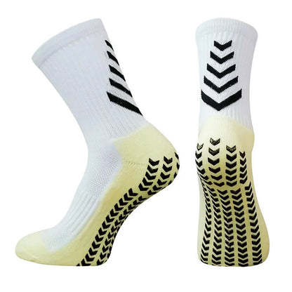 1 Pairs Men Women Soft Football Socks Running Breathable Anti-slip Soccer Basketball Cycling Sports Grip Socks