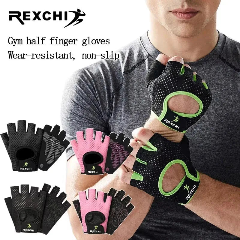 Gym Gloves Fitness Weight Lifting Gloves Body Building Training Sports Gloves Workout Half Finger Hand Protector for Women Men