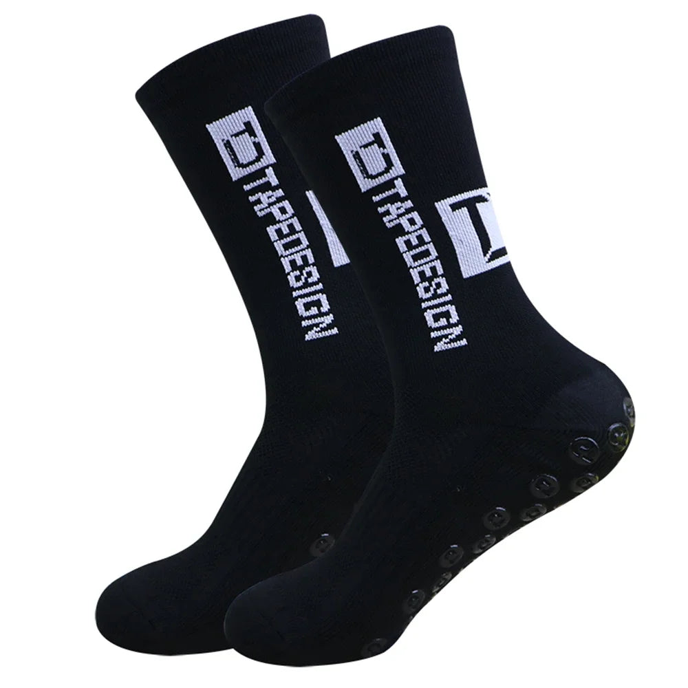 1 Pair Non Slip Soccer Socks Men Non Skid Grip Football Basketball Sport Cycling Socks