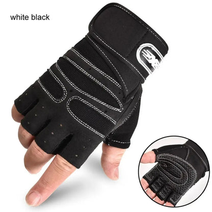 ﻿Breathable Cycling Gloves MTB Road Bike Cycling Half Finger Gloves for Fitness Heavyweight Training Sports Cycling Equipment