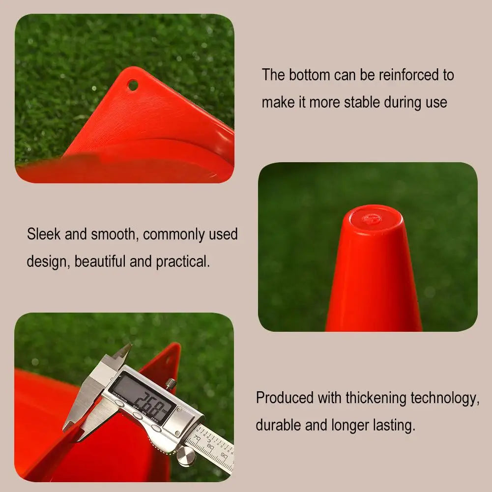 10 pcs Soccer Marker Cones Football Marking Cup Portable Lightweight kate Marker Cones Roller Soccer Training Equipment