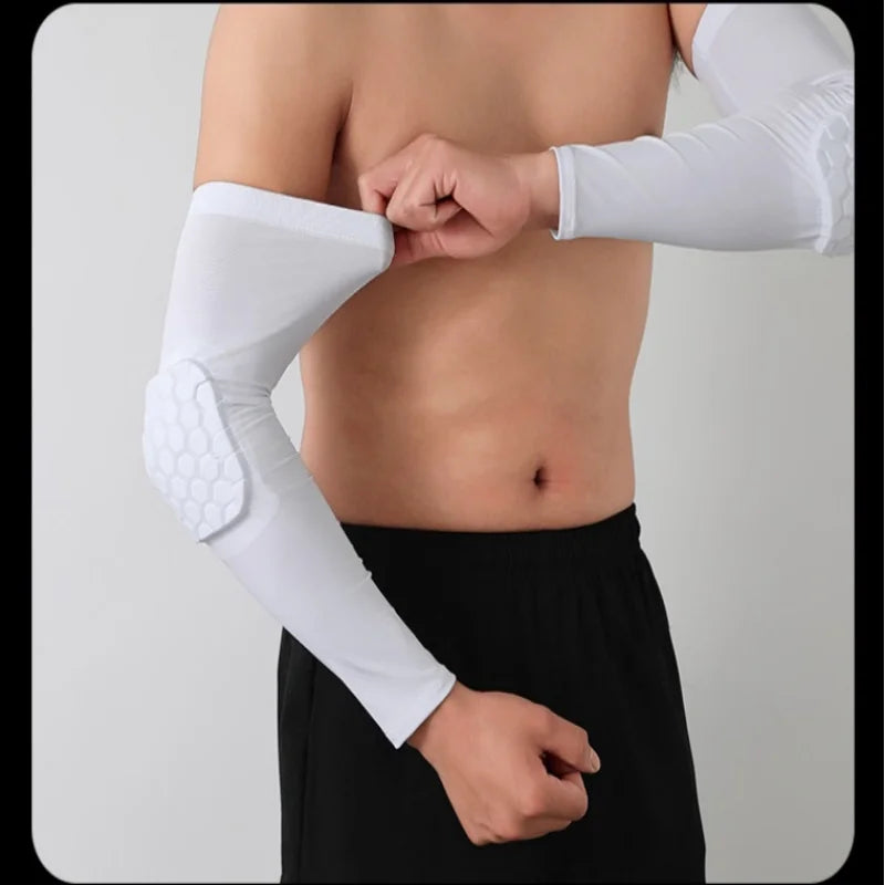 1pcs Honeycomb Arm Guard – Breathable Sports Elbow Pad for Fitness & Basketball