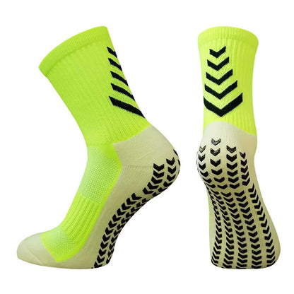 1 Pairs Men Women Soft Football Socks Running Breathable Anti-slip Soccer Basketball Cycling Sports Grip Socks