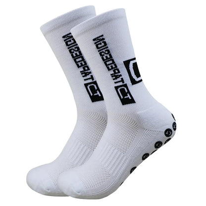 1 Pair Non Slip Soccer Socks Men Non Skid Grip Football Basketball Sport Cycling Socks