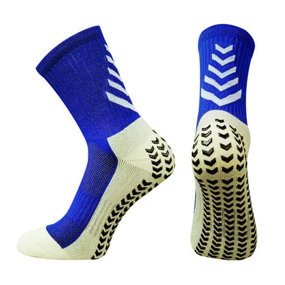 1 Pairs Men Women Soft Football Socks Running Breathable Anti-slip Soccer Basketball Cycling Sports Grip Socks