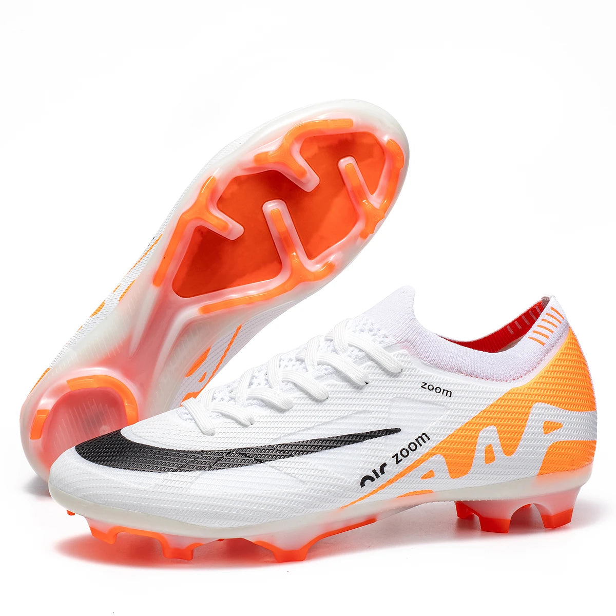 Sports Football Shoes FG/AG Long Nail Teenagers Artificial Grassland Comfortable Training Shoes Adult Low-Tops Soccer Shoes